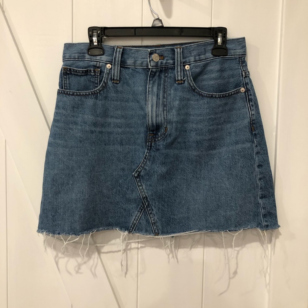MADEWELL Denim A-line Mini Skirt
